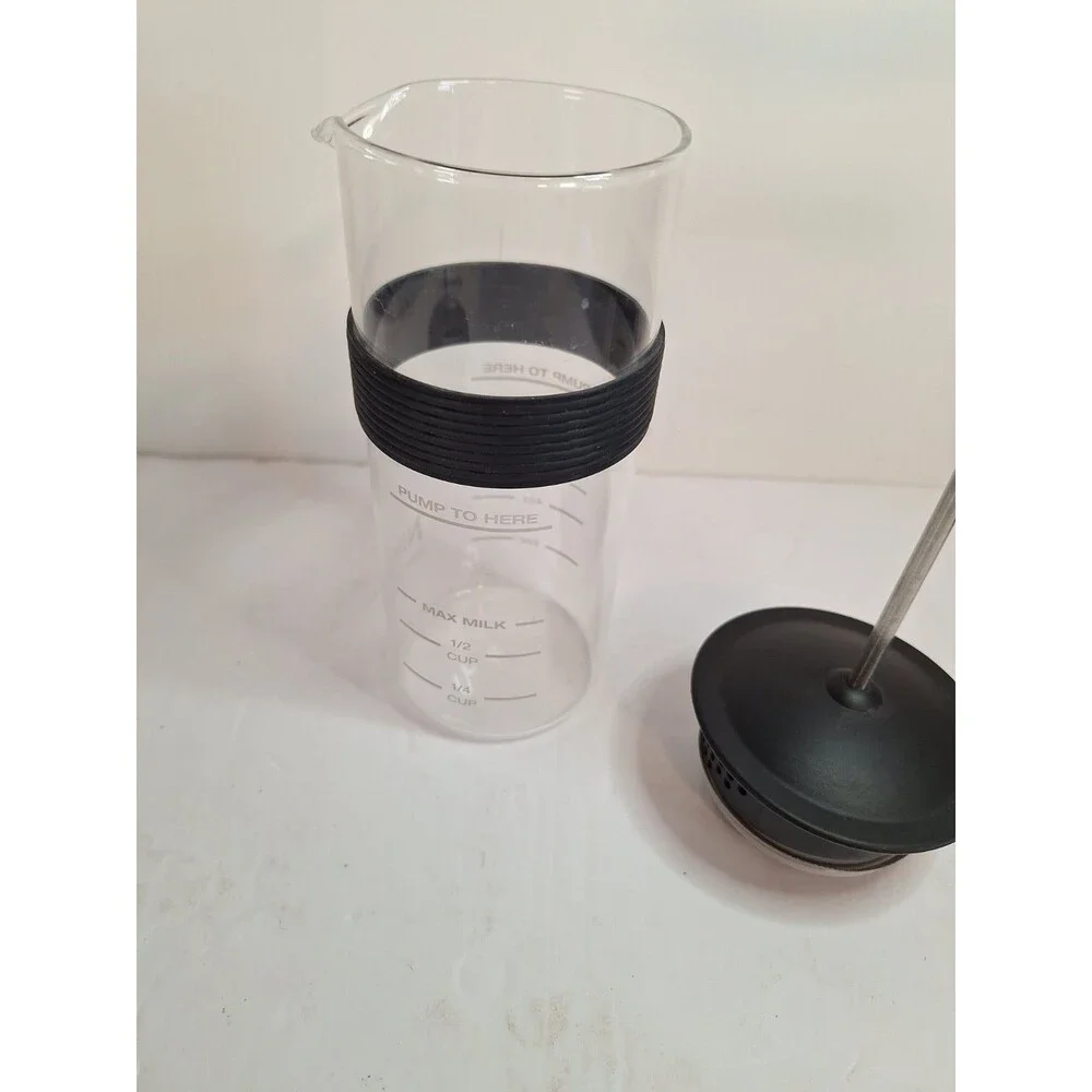Ninja Coffee Bar Easy Milk Frother - Glass Black Lid BPA Foamer Manual ☕️